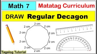 Math 7 How to draw regular decagon given its side measure matatag math7 howtodraw regulardecagon [upl. by Aridaj]