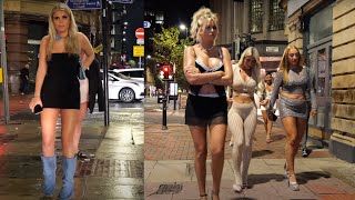 Manchester City UK Party Girls Nightlife 2023 [upl. by Ebbarta]