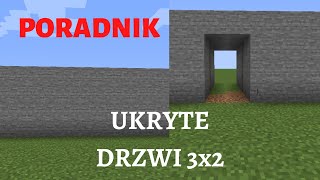 JAK ZBUDOWAĆ UKRYTE DRZWI 3x2 MINECRAFT 152161 [upl. by Nylissej879]