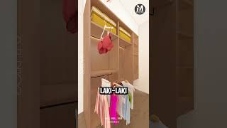 ide Renovasi 1Kamar Untuk 2Anak😮 shorts [upl. by Aryas]