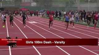 2023 TF  Redondo Nike Invite  100 Meters Girls Varsity Heats 1214 [upl. by Iret935]