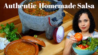 AUTHENTIC MEXICAN SALSA recipe  THE BEST SALSA EVER  RED salsa recipe  AMAZING salsa recipe [upl. by Haland632]