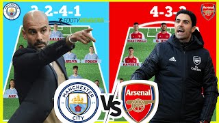 ARSENAL VS MAN CITY HEAD TO HEAD POTENTIAL STARTING LINE UP  EPL 20232024🔥 [upl. by Eaneg]