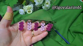 RENK UYUMUNA BAYILDIM TIĞOYASI 🌸 elemeği crochet örgü tığoyaları trend [upl. by Cryan]