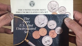 UNITED STATES 1989 UNCIRCULATED COIN SET  PHILADELPHIA amp DENVER MINT MARKS [upl. by Kcirrag]