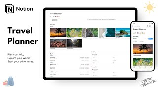 Simple Travel Planner for your best trip  Notion Travel Planner Template Free Download [upl. by Aicilec691]