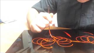 Pinstriping Tutorial How To Do Scroll Pinstriping [upl. by Yraillih]