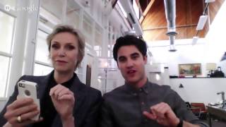 Glee Hangout with Darren Criss and Jane Lynch [upl. by Irok317]