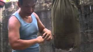 Iron Palm  Iron Hand  Training Clip 8 Heavy Bag WorkOut [upl. by Einahpehs]