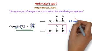 markovnikov and anti markovnikov organic chemistry  الإضافة بقاعدة مارك وعكس مارك [upl. by Franzoni]