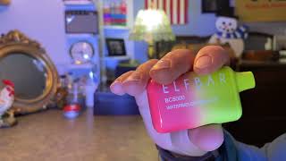 ELFBAR BC5000 RECHARGEABLE DISPOSABLE POD WATERMELON NANA ICE 5000 PUFF UNBOXING HONEST REVIEW [upl. by Nehte]