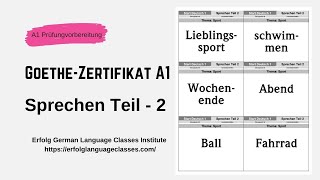 A1 Sprechen Teil  2  GoetheZertifikat A1  Modelltest 3 [upl. by Nuawad419]