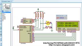 Interfacing PIC16F84 with DS3231 DS3232  Simulation [upl. by Voccola]