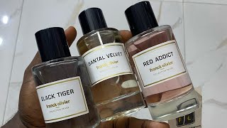 UNBOXING FRANCK OLIVIER SANTAL VELVET RED ADDICT BLACK TIGER [upl. by Candida]