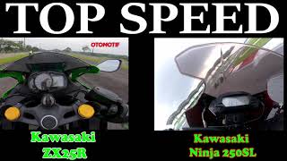 Top Speed Ninja zx25r VS Ninja 250 SL rrmono Fullspec Racing [upl. by Shaya814]