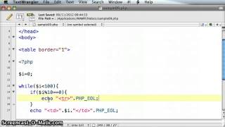 PHP create HTML table with a while loop  tutorial 093 [upl. by Amuh897]