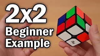 2x2 Rubiks Cube Beginner Method ExampleWalkthrough Solve [upl. by Culley]