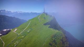 Vol panoramique  Europe  Alpes Suisse  Rochers de Naye [upl. by Durning509]