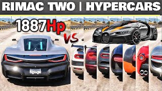 Rimac C Two Vs The Worlds Fastest Hypercars in Forza Horizon 5  1 MILES DRAG RACE [upl. by Cerf]