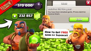 5 WAYS How to Get FREE GEMS Donated by Supercell in Clash of Clans 2024 [upl. by Sackville]