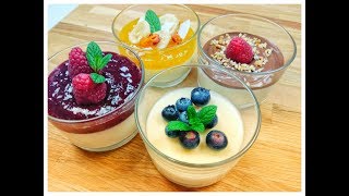 3 DOLCI CON LAGAR AGAR  cosè e come usarlo  cheesecake panna cotta e macedonie [upl. by Aicelav]