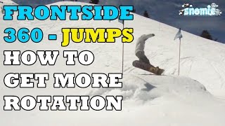 How To Get More Rotation In Frontside 360  Snowboard Trick Tips  Snomie [upl. by Odlonyer]