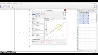 regressionsanalyse i GeoGebra eksponentiel funktion [upl. by Bushore709]