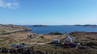 Breathtaking Views Of Urgha Aire Motorhome Park On The Isle Of Harris From Above [upl. by Chandos]