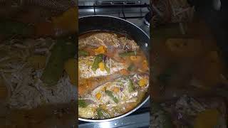 Steam fishHealthyFoodSnapperFishDeliciousJamaicaOkra [upl. by Ailhat811]