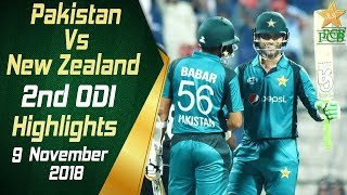 Pakistan Vs New Zealand  2nd ODI  Highlights  9 November 2018  PCB [upl. by Garey723]