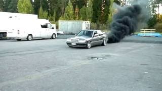 Mercedes Benz 190D Super Turbo BurnOut [upl. by Joanne]