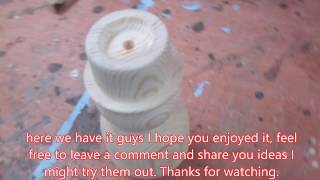 Wood turning  Top hat snowman tea light holder [upl. by Odnaloy]