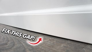 How To Fix Gaps Between Baseboard And Floor For Perfect Fit DIY Step By Step Tutorial For Beginners [upl. by Anyg]