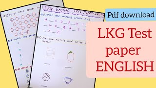 LKG English Test paper202324 LKG EnglishLkg class teaching [upl. by Leisam]