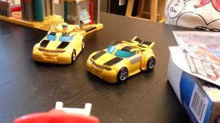 Transformers Rescue Bots Energize Optimus Prime and Heatwave Review [upl. by Wistrup]