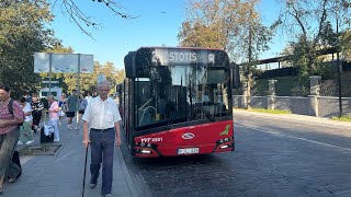 Vilniaus transportas 2 autobusas Oro UostasAirport  Vikingų g  Liepkalnio g  Stotis [upl. by Kcyrred107]