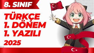 8Sınıf Türkçe 1Dönem 1Yazılı 20242025 [upl. by Burnett]