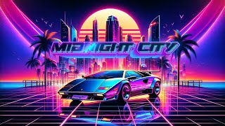 Midnight City  Synthwave Guitar Backing Track In C Minor [upl. by Shani]