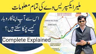 Malir Expressway Complete Map Route Explained  Business Opportunities At M9 Motorway  Raees Zahid [upl. by Lenno]