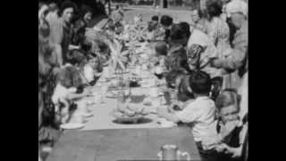 VE and VJ Day Street Parties on Ridsdale Road Anerley SE20 1945 [upl. by Dyanna]