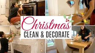 CLEAN amp DECORATE WITH ME  CHRISTMAS DECOR 2018  Cleaning motivation [upl. by Mariann]