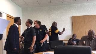 Flint councilman angered by recall leader tells officer to call his mama [upl. by Anuayek]