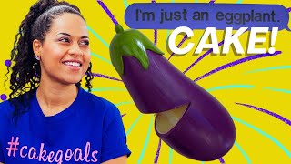 GIANT EGGPLANT EMOJI CAKE Most requested cake ever  How to Cake It [upl. by Umeh]