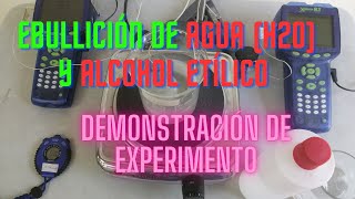 Ebullición y Destilación de Agua H2O y Alcohol Etílico Etanol Demonstración Experimento real [upl. by Botzow]