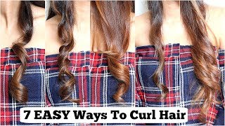 7 ELEGANT Ways To Curl YOUR Hair With Straightener Flat Iron EASY Curls For Medium To Long Hair [upl. by Mabelle936]