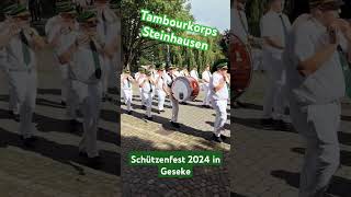 Tambourkorps Steinhausen beim Schützenfest 2024 in Geseke Musik Kapelle [upl. by Penn]