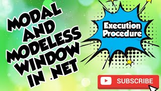 Modal and Modeless Dialog Demo in NET [upl. by Segalman740]