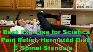 Best Exercise For Sciatic Pain Relief Herniated Disc amp Spinal Stenosis [upl. by Gebler680]