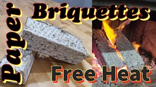 Paper Briquettes  Free Heat [upl. by Yllod]