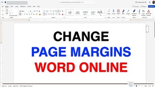 How to Change Margins in Word  Online [upl. by Gasper]